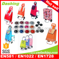 Foldable luggage cart hot sale shopping trolley bag hook for super market